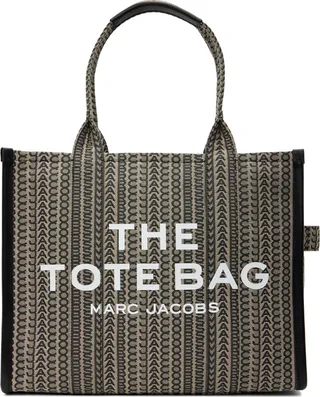 Marc Jacobs Beige & Black 'The Large Tote' Tote