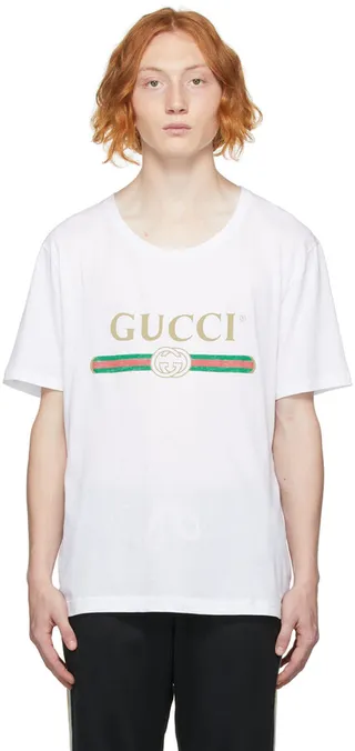 Gucci White Oversized Logo T-Shirt
