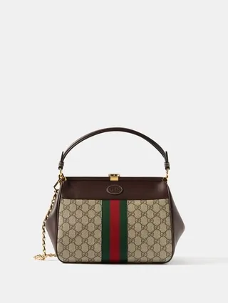 Virgo Gg-supreme Canvas And Leather Handbag
