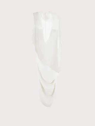 Ferragamo Women Open back drape dress White