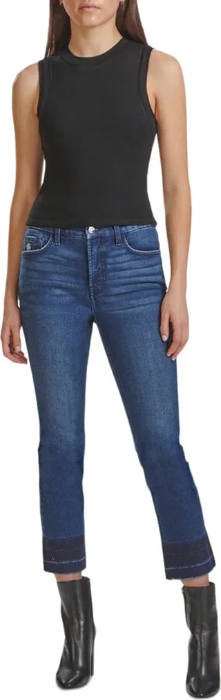 JEN7 by 7 For All Mankind Women's Ankle-Length Straight-Leg Jeans