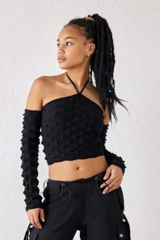 UO Spiky Textured Halter Top