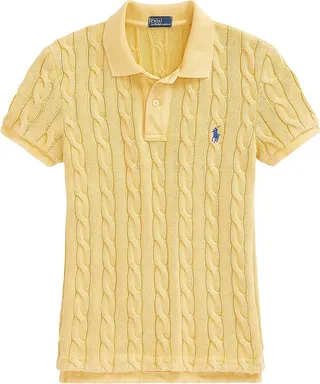 Cable-Knit Polo Shirt