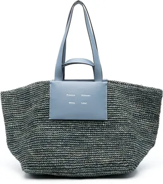 large Morris raffia tote bag