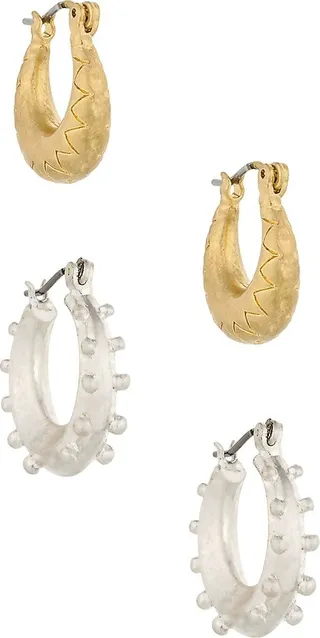 Old Friends New Friends 2-Piece Hoop Earrings Set