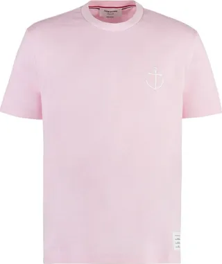 Thom Browne Anchor Embroidered Crewneck T-Shirt