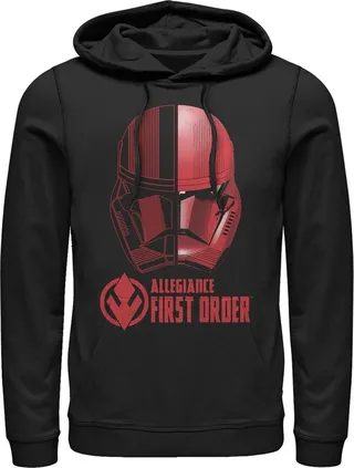 Men's Star Wars: The Rise of Skywalker Sith Trooper Dual Helmet Pull Over Hoodie - Black - Medium