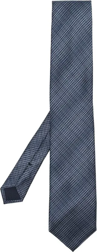 Interwoven-Design Silk Tie