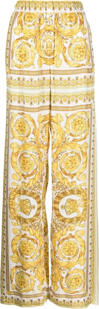 Barocco-print straight-leg trousers