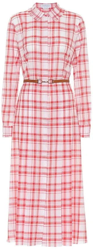 Jane checked cotton shirt dress