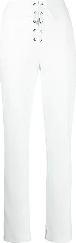 Lace-Up Straight-Leg Trousers