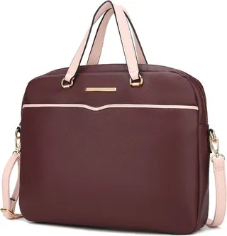 MKF Collection by Mia K Rose Briefcase Handbag - Wine
