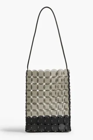 PVC chainmail and leather tote