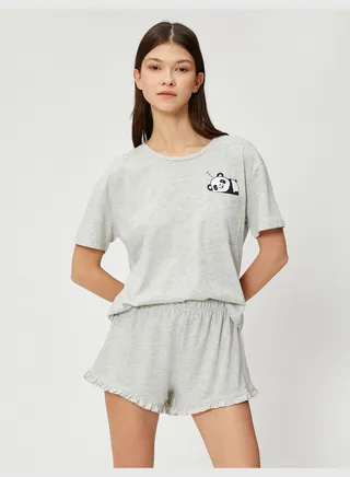 Printed Short Sleeve Pyjama Set