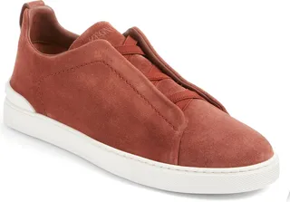 Triple Stitch Suede Slip-On Sneaker
