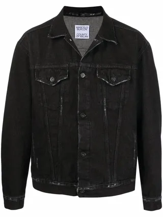 Tempera Cross print denim jacket