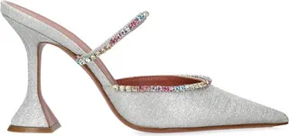 Amina Muaddi Leather Gilda Mules 95