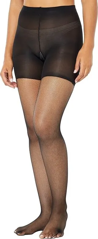 Spanx SPANX Tights for Women Micro-Fishnet Mid-Thigh Shaping Tights (Black) Hose