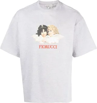 Angels print organic cotton T-shirt