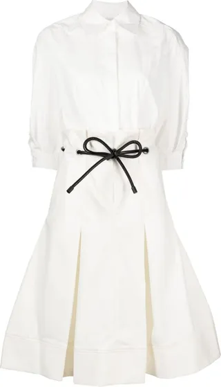 Box-Pleat Midi Shirtdress