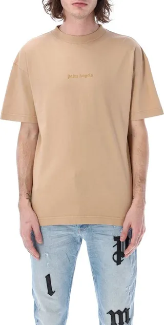 Palm Angels Logo Printed Crewneck T-Shirt