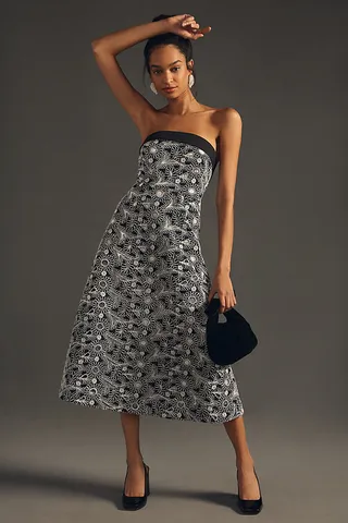 Maeve Lace Cutout Dress Black