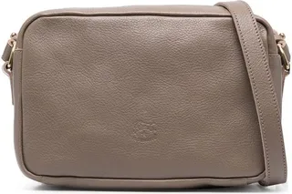 Logo-Debossed Leather Shoulder Bag