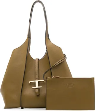 T Timeless leather tote bag
