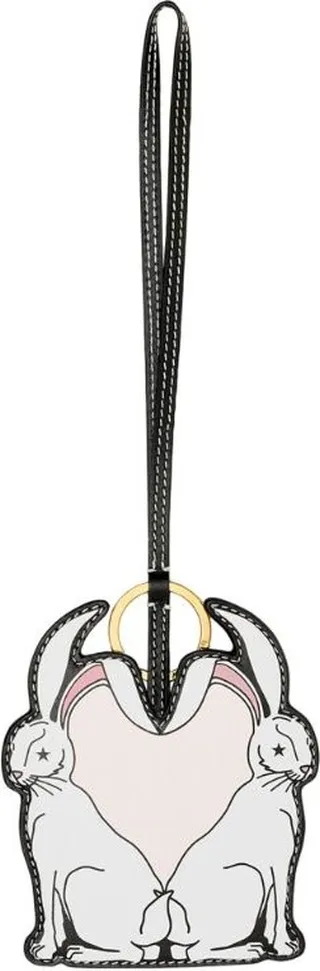 Burberry Leather Rabbit Print Bag Charm