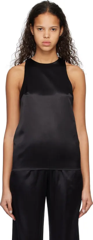 Loulou Studio Black Estor Camisole