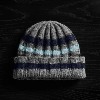 Stripe Cashmere Beanie
