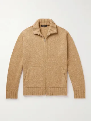 Cashmere Zip-Up Sweater