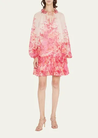 High Tide Lantern Floral Mini Dress