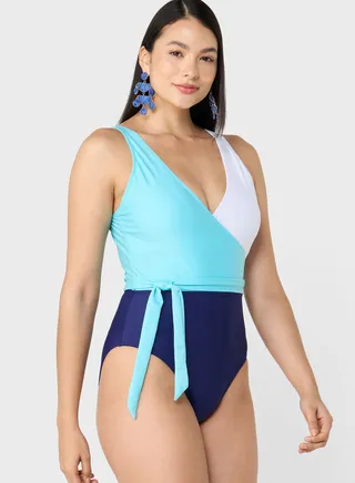 Colorblock Detail Swimsuit