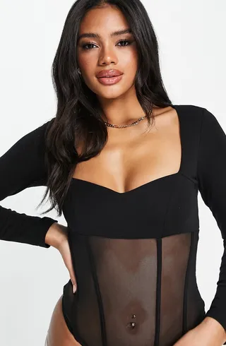 Corset Mesh Bodysuit
