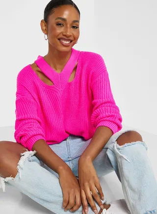 Cross Over Front Detail Sweater
