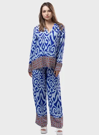 High waist Shirt And Pant Set