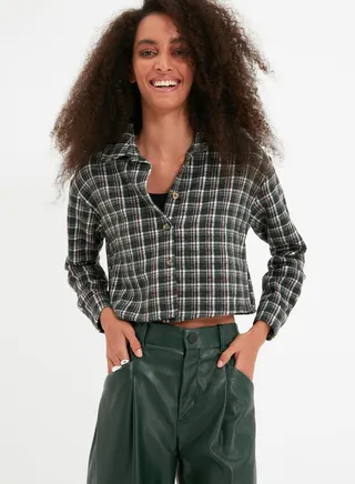 Checked Knitted Shirt