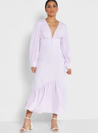 Bishop Sleeve Flare Dress