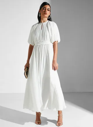 Pleated Detail Dress