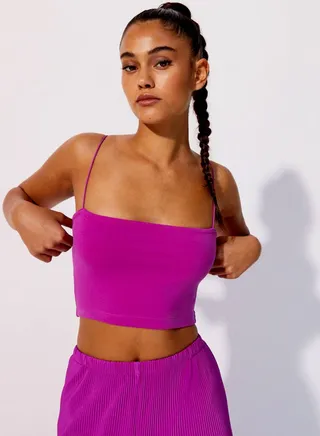 Ribbed Detail Crop Top