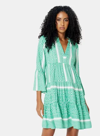 Pattern Print Mini Dress