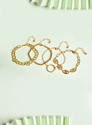 Pack of 4 Gold Plated Designer Bracelet