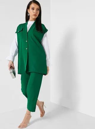 Puff Sleeve Top & Pants Set