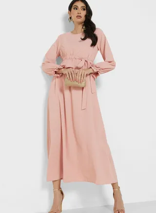 Waist Belted Detail Dress