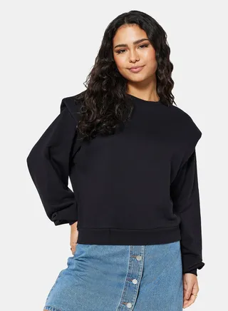 Round Neck Sweatshirt Black