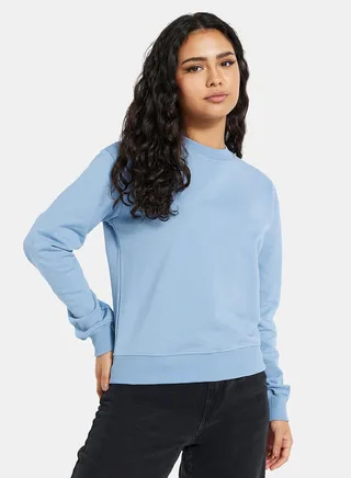 Long Sleeve Sweatshirt Faded Denim