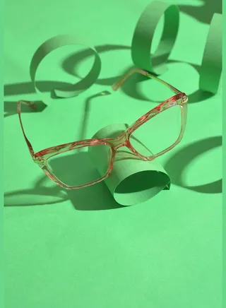Women Clear Lens Pink Butterfly Sunglasses