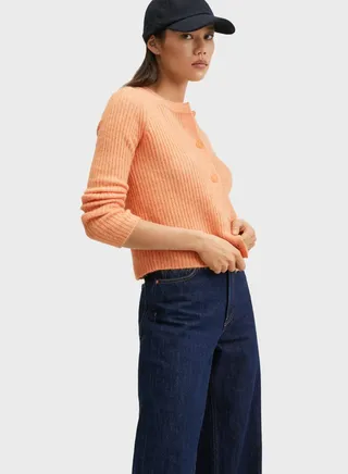 Button Detail Knitted Cardigan