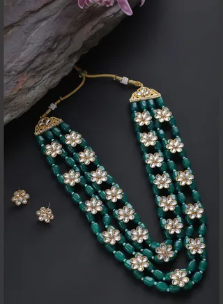 Gold-Plated Contemporary Jewellery Set